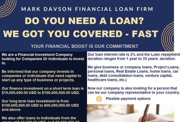 We are a Financial Investment Company looking for Companies Or Individuals to invest in +447300935913.